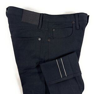 Freenote Cloth Jeans Size 31x29 Slim Straight Selvedge Denim Black Made In USA